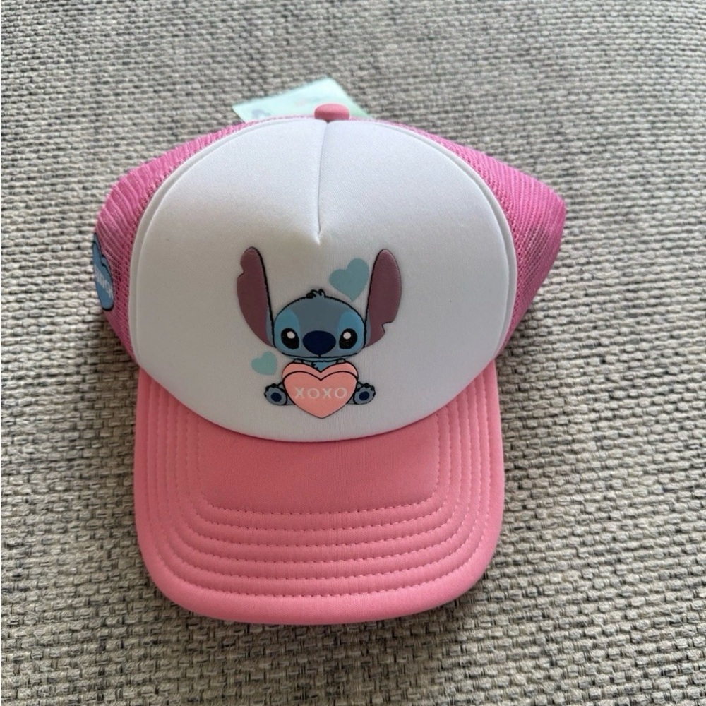 Disney Pink and White Stitch Hat